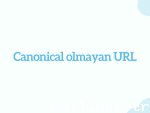 Canonical olmayan URL