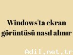 Windows'ta ekran görüntüsü nasıl alınır